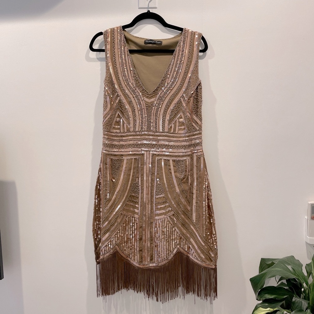 Bronze Flapper dress